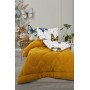 ETE HOMETEX TEK KİŞİLİK LÜX WELSOFT YORGAN SETİ KELEBEK HARDAL155X215CM 8696474232008